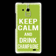 Coque Huawei Ascend Mate Keep Calm Drink champagne Vert pomme