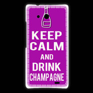 Coque Huawei Ascend Mate Keep Calm Drink champagne Violet