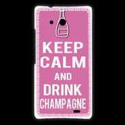 Coque Huawei Ascend Mate Keep Calm Drink champagne Rose
