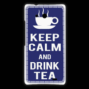Coque Huawei Ascend Mate Keep Calm Drink Tea Bleu