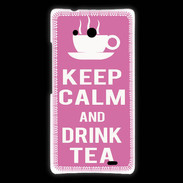 Coque Huawei Ascend Mate Keep Calm Drink Tea Rose