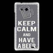 Coque Huawei Ascend Mate Keep Calm Have a beer Gris