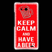 Coque Huawei Ascend Mate Keep Calm Have a beer Rouge