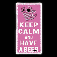 Coque Huawei Ascend Mate Keep Calm Have a beer Rose