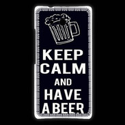 Coque Huawei Ascend Mate Keep Calm Have a beer Noir