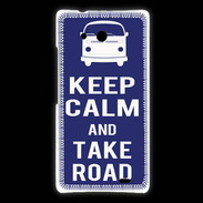 Coque Huawei Ascend Mate Keep Calm Take road Bleu