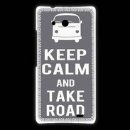 Coque Huawei Ascend Mate Keep Calm Take Road Gris