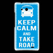 Coque Huawei Ascend Mate Keep Calm Take Road Cyan