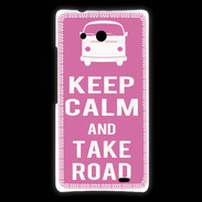 Coque Huawei Ascend Mate Keep Calm Take Road Rose