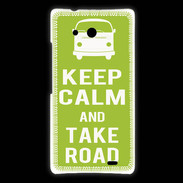 Coque Huawei Ascend Mate Keep Calm Take road Vert pomme