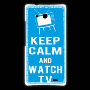 Coque Huawei Ascend Mate Keep Calm Watch TV Cyan