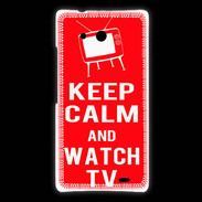 Coque Huawei Ascend Mate Keep Calm Watch TV Rouge