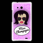 Coque Huawei Ascend Mate Miss Champagne Brune