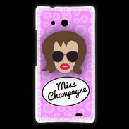 Coque Huawei Ascend Mate Miss Champagne Chatain