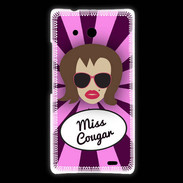 Coque Huawei Ascend Mate Miss Cougar Chatain