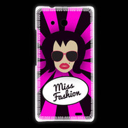 Coque Huawei Ascend Mate Miss Fashion Brune