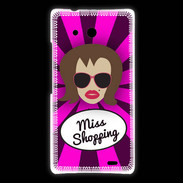 Coque Huawei Ascend Mate Miss Shopping Chatain