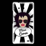 Coque Huawei Ascend Mate Miss Corse Brune