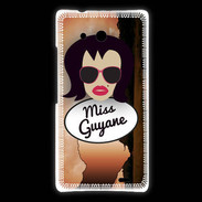 Coque Huawei Ascend Mate Miss Guyane Brune