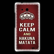 Coque Huawei Ascend Mate Keep Calm and Hakuna Matata Rouge