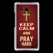 Coque Huawei Ascend Mate Keep Calm and Pray Christian Rouge