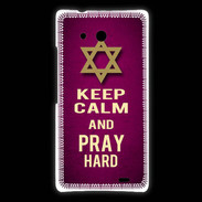 Coque Huawei Ascend Mate Keep Calm and Pray jewish Rose
