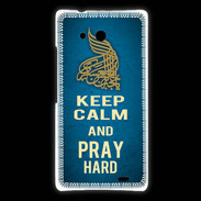 Coque Huawei Ascend Mate Keep Calm and Pray Muslim Bleu