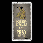 Coque Huawei Ascend Mate Keep Calm and Pray Muslim Gris