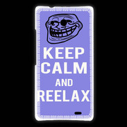 Coque Huawei Ascend Mate Keep Calm and Be Reelax Bleu