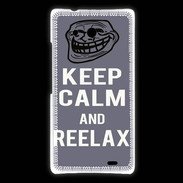Coque Huawei Ascend Mate Keep Calm and Reelax Gris