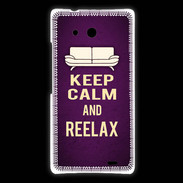 Coque Huawei Ascend Mate Keep Calm and Reelax Violet