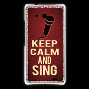 Coque Huawei Ascend Mate Keep Calm and Sing Rouge