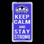 Coque Huawei Ascend Mate Keep Calm and Stay strong Bleu