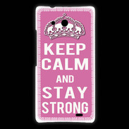 Coque Huawei Ascend Mate Keep Calm and Stay strong Rose