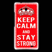 Coque Huawei Ascend Mate Keep Calm and Stay strong Rouge
