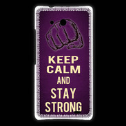 Coque Huawei Ascend Mate Keep Calm and Stay strong Violet