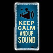 Coque Huawei Ascend Mate Keep Calm and Up Sound Bleu