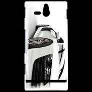 Coque Sony Xperia U Belle voiture sportive blanche