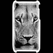 Coque iPhone 3G / 3GS Lion en noir et blanc