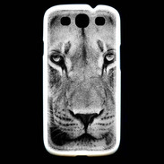 Coque Samsung Galaxy S3 Lion en noir et blanc