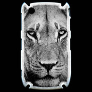 Coque Blackberry 8520 Lion en noir et blanc