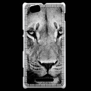 Coque Sony Xperia M Lion en noir et blanc