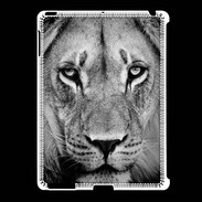 Coque iPad 2/3 Lion en noir et blanc