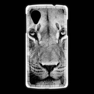 Coque LG Nexus 5 Lion en noir et blanc