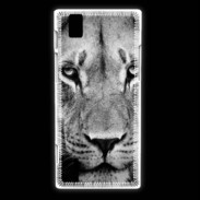 Coque Huawei Ascend P2 Lion en noir et blanc