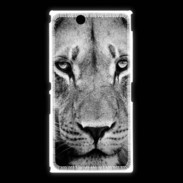 Coque Sony Xpéria Z Ultra Lion en noir et blanc