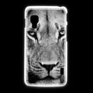 Coque LG L5 2 Lion en noir et blanc