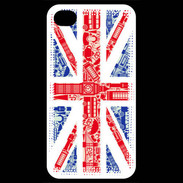 Coque iPhone 4 / iPhone 4S Angleterre sur Drapeau 1