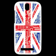 Coque HTC One SV Angleterre sur Drapeau 1