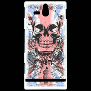 Coque Sony Xperia U Tête de mort Angleterre